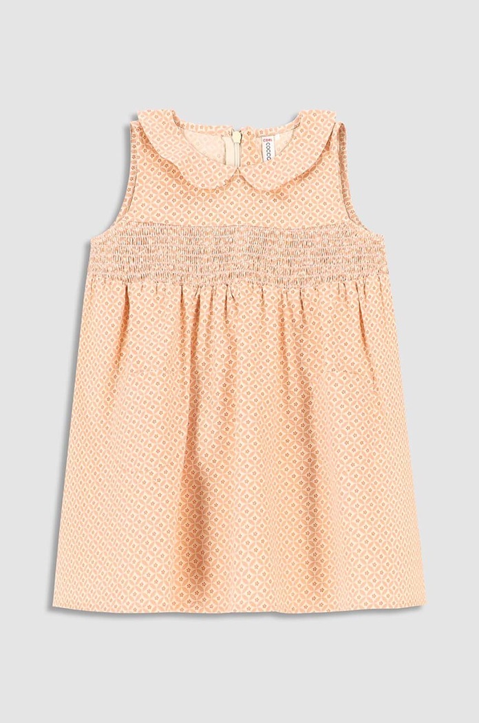 Pamučna haljina za bebe Coccodrillo WC3128301HGN narančasta SS23