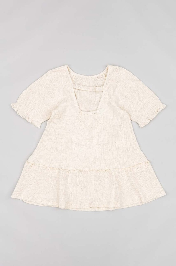 Zippy Rochie din bumbac pentru copii ZKGAP0501.23035 bej SS23
