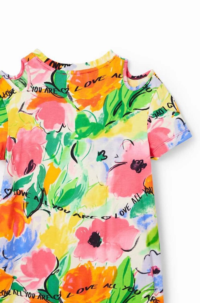 Fete Desigual Rochie din bumbac pentru copii 23SGVK14 multicolor