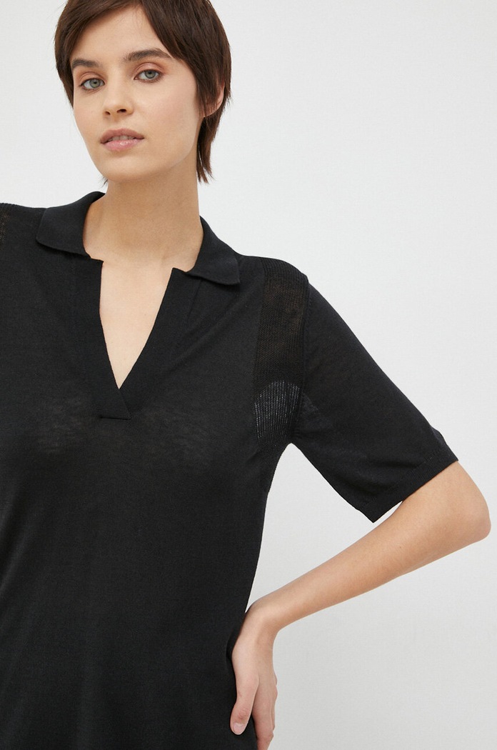 Πουλόβερ με προσθήκη μαλλιού Calvin Klein μαύρο K20K205268.PPYX