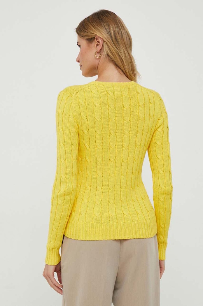 Odzież Polo Ralph Lauren Sweter bawełniany 211891640 żółty