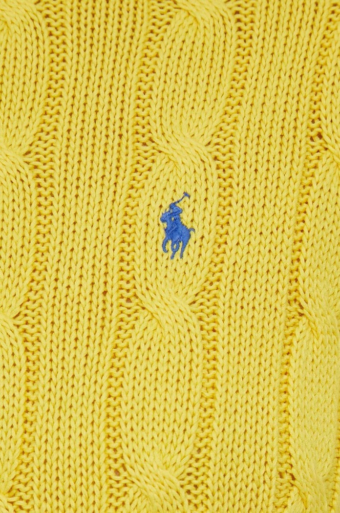 Sweter bawełniany Polo Ralph Lauren żółty 211891640