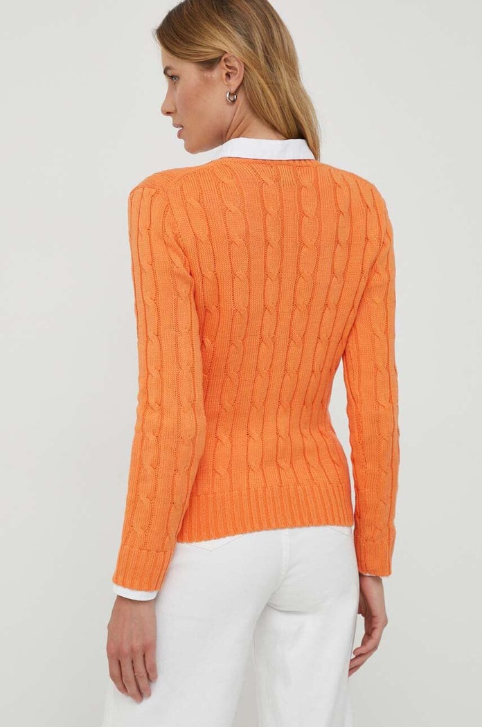 Odzież Polo Ralph Lauren sweter bawełniany 211891640 pomarańczowy