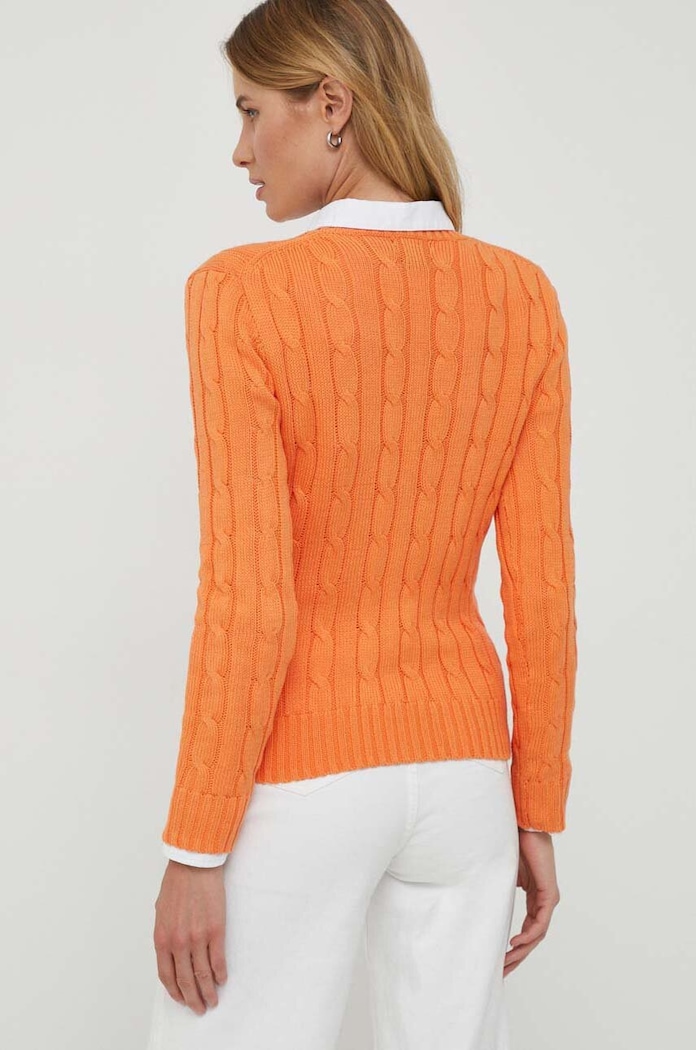 Odzież Polo Ralph Lauren sweter bawełniany 211891640 pomarańczowy