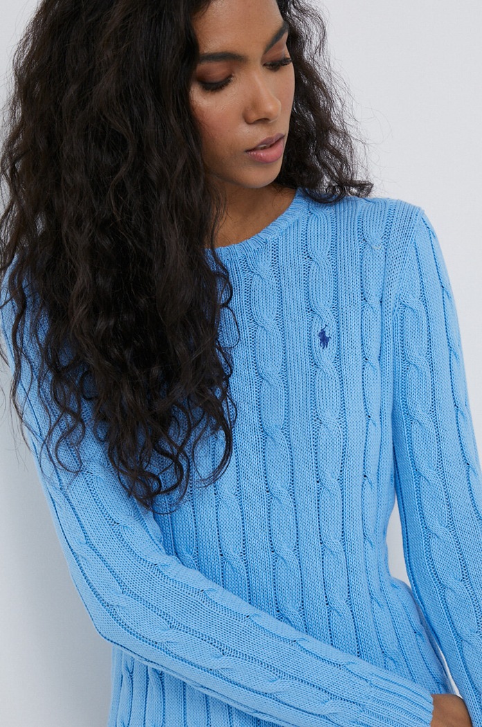 Polo Ralph Lauren sweter bawełniany niebieski 211891640