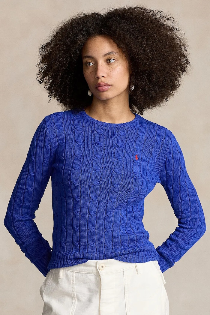 Βαμβακερό πουλόβερ Polo Ralph Lauren βαμβάκι μπλε 211891640