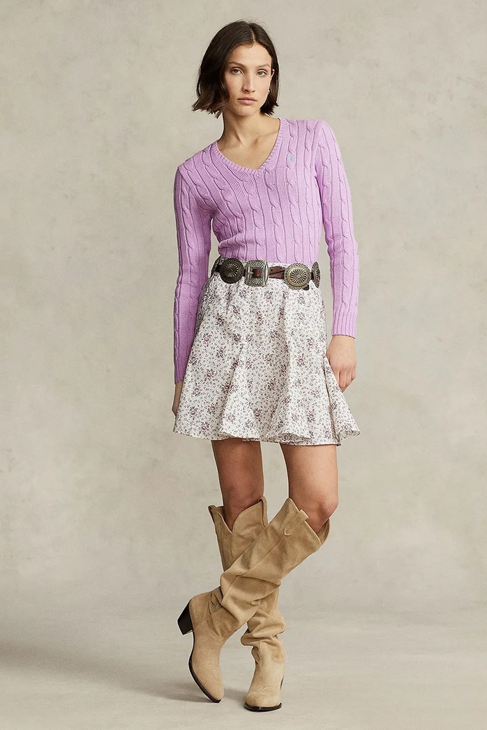 Ρούχα Βαμβακερό πουλόβερ Polo Ralph Lauren 211891641 μωβ