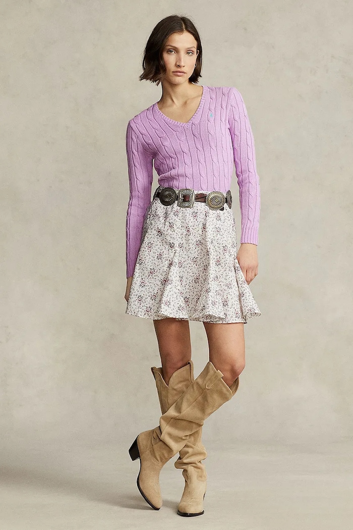 Ρούχα Βαμβακερό πουλόβερ Polo Ralph Lauren 211891641 μωβ