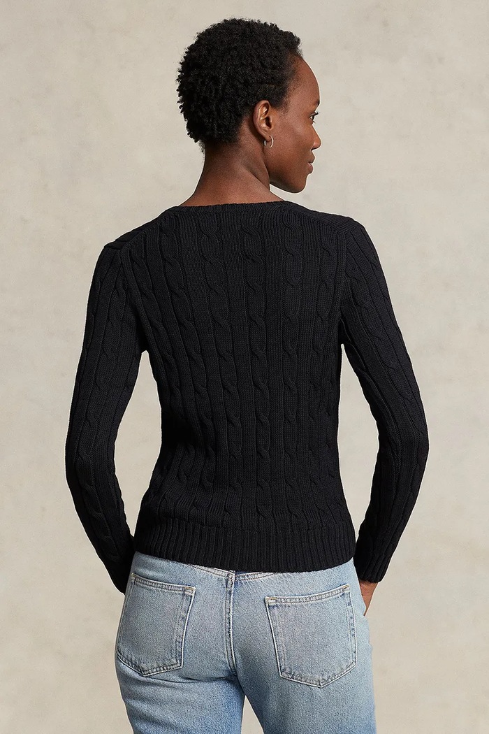 Βαμβακερό πουλόβερ Polo Ralph Lauren 211891641 μαύρο AA00