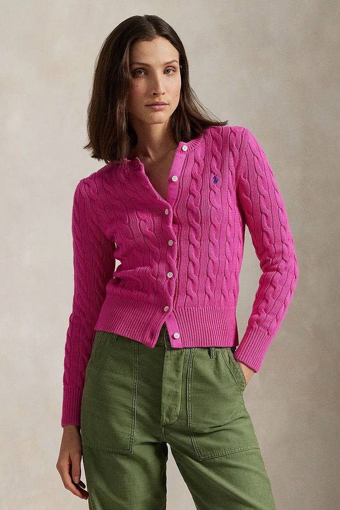 Polo Ralph Lauren kardigan bawełniany kolor różowy 211891643 | Answear.com