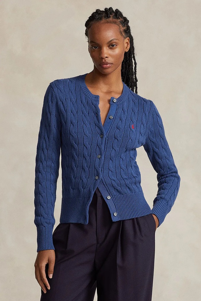 Polo Ralph Lauren kardigan bawełniany bawełna niebieski 211891643