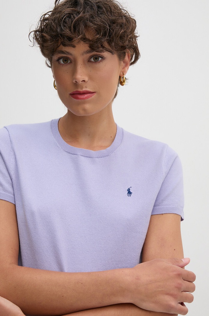 Tričko Polo Ralph Lauren fialová 211891673