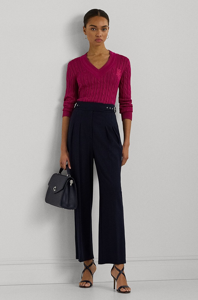 Oblečení Lauren Ralph Lauren svetr dámský s bavlnou 200888795 burgundské