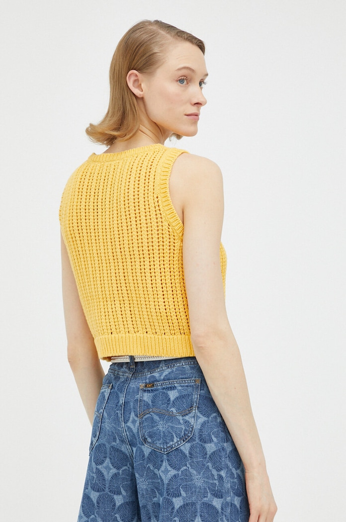 Ρούχα Βαμβακερό γιλέκο Levi's A4247.0001 κίτρινο