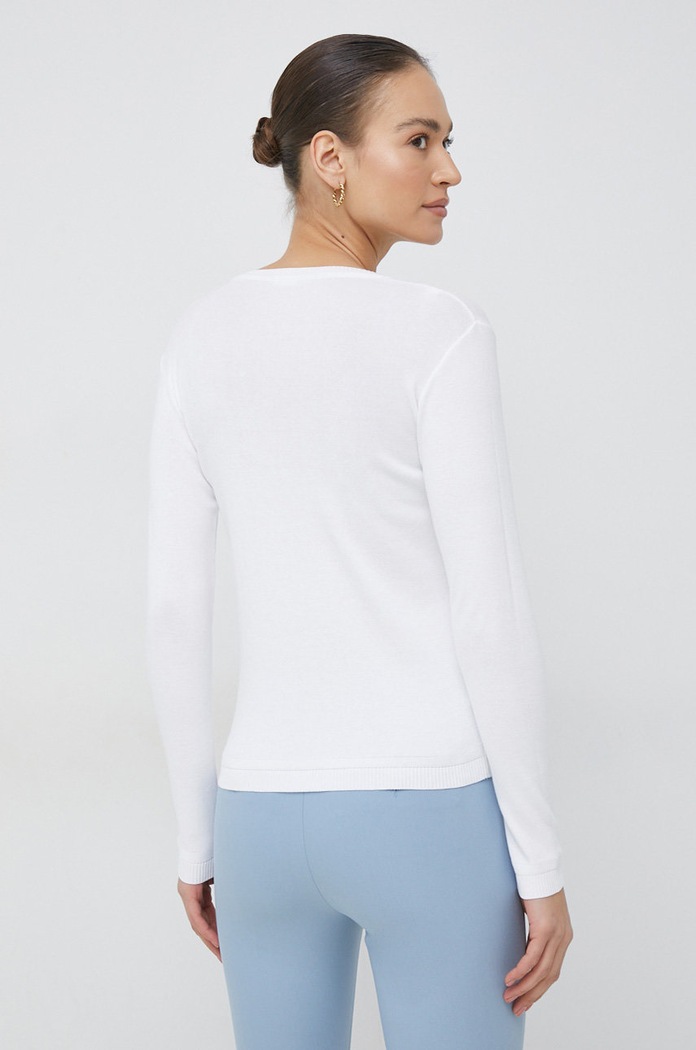 Oblečení Bavlněný kardigan United Colors of Benetton 1091D5558.101 bílá