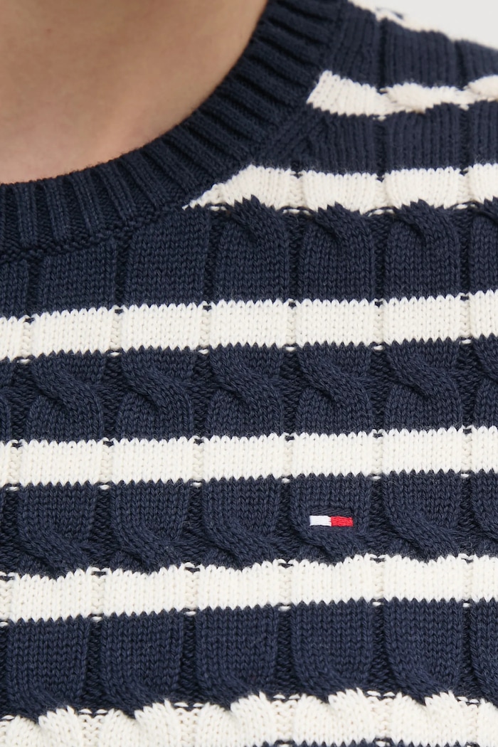 Bavlnený sveter Tommy Hilfiger WW0WW38744.PPYX tmavomodrá