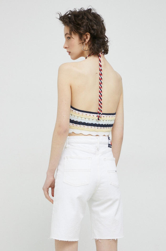 Îmbrăcăminte Tommy Jeans Top din bumbac DW0DW15403.PPYX multicolor