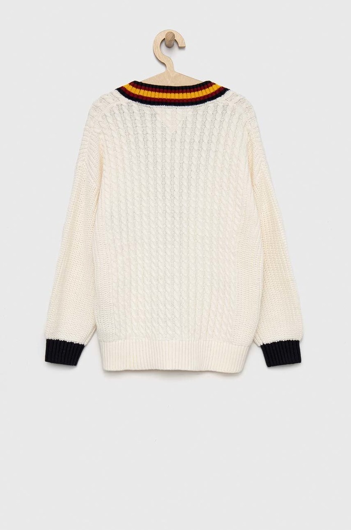 Tommy Hilfiger gyerek kardigán KG0KG07076.PPYX fehér SS23