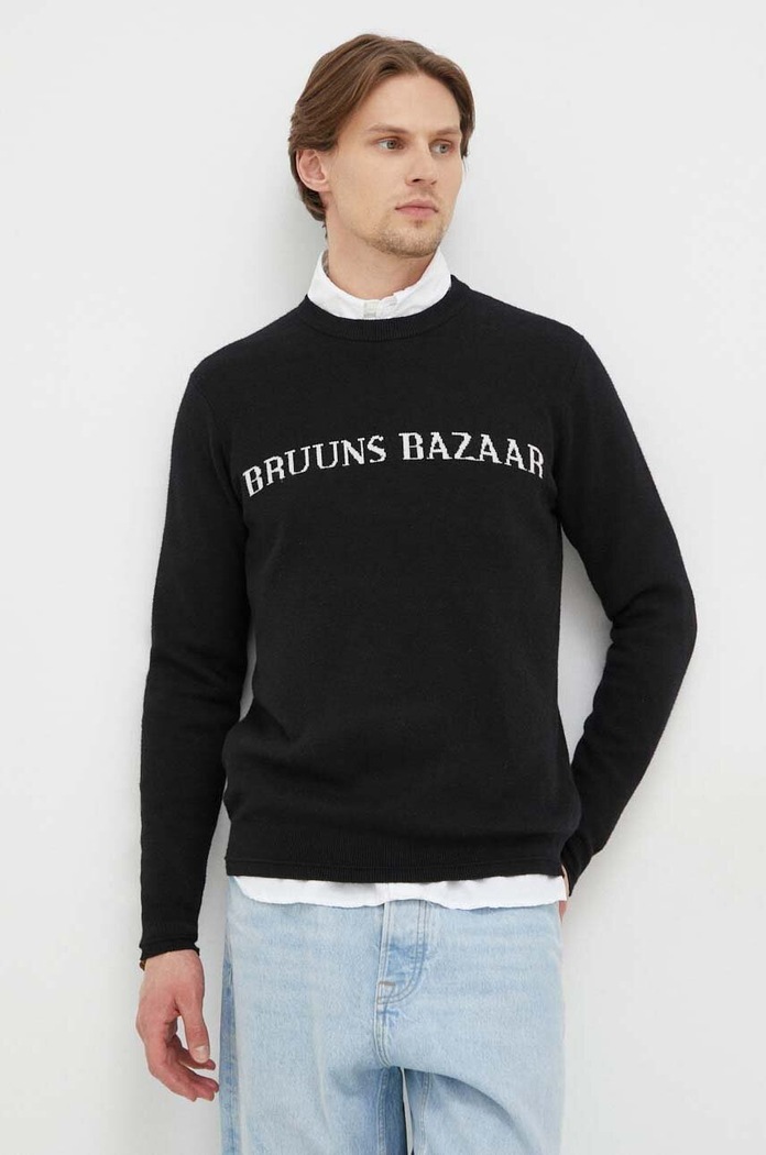 Πουλόβερ Bruuns Bazaar Simon Nouveau μαύρο BBM1516