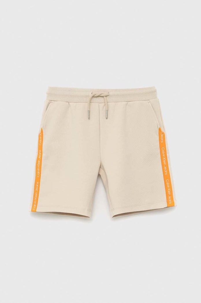 Dětské kraťasy Calvin Klein Jeans IB0IB01615.PPYX béžová SS23