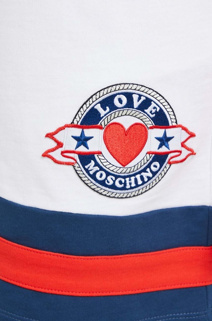 Love Moschino szorty bawełniane biały W.1.635.80.M.4417