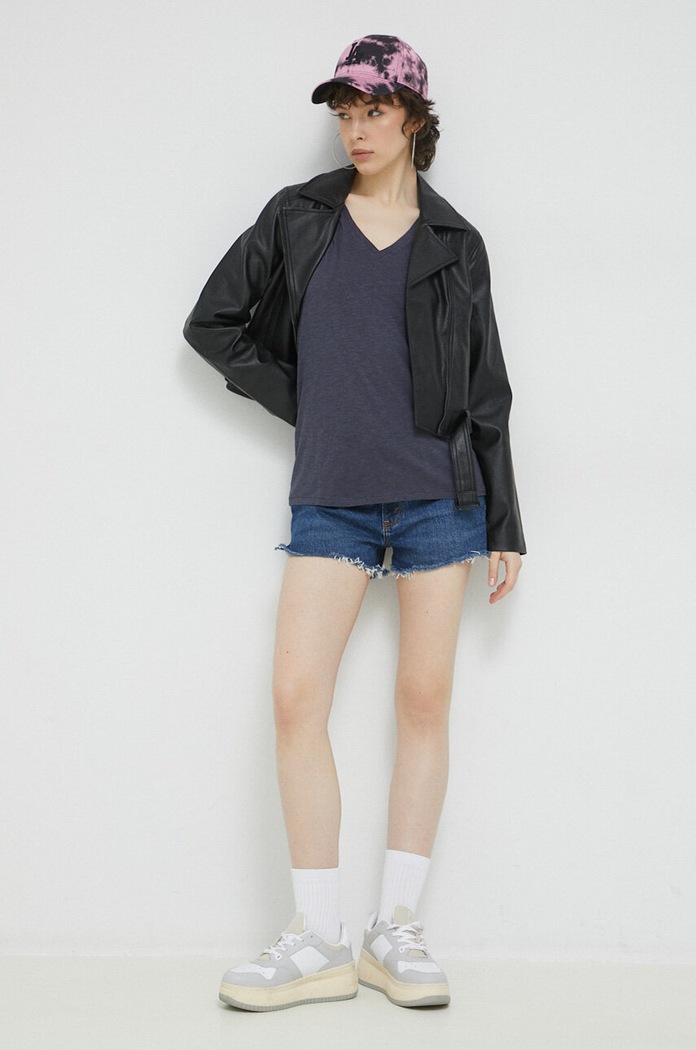 Abercrombie & Fitch szorty jeansowe KI149.3039.276 granatowy SS23