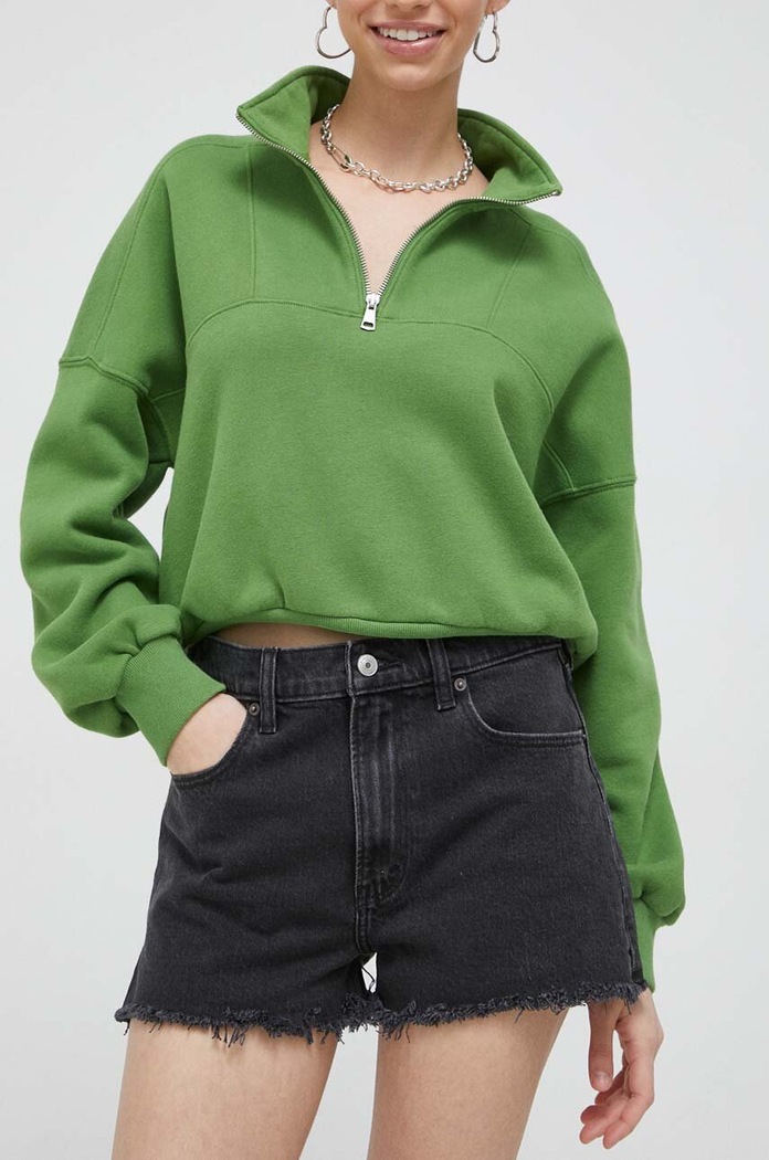 Abercrombie & Fitch farmer rövidnadrág sima fekete KI149.3046.975