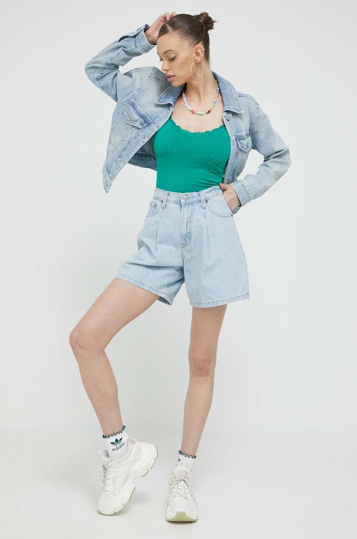 Abercrombie & Fitch szorty jeansowe KI149.3179.280 niebieski SS23