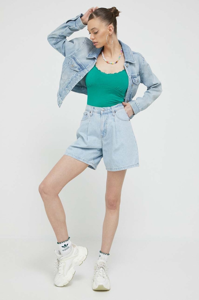 Abercrombie & Fitch szorty jeansowe KI149.3179.280 niebieski SS23