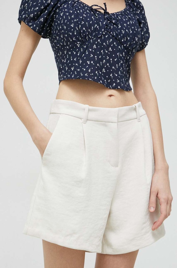 Abercrombie & Fitch szorty tkanina beżowy KI149.3202.180