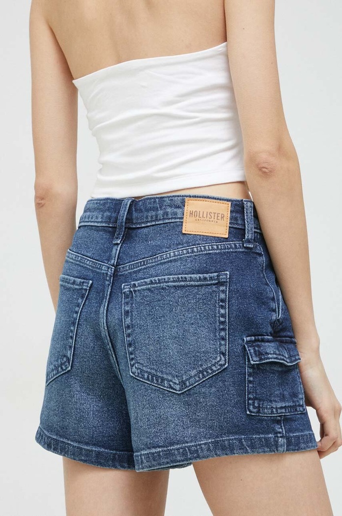 Ρούχα Τζιν σορτς Hollister Co. KI349.3178.278 σκούρο μπλε