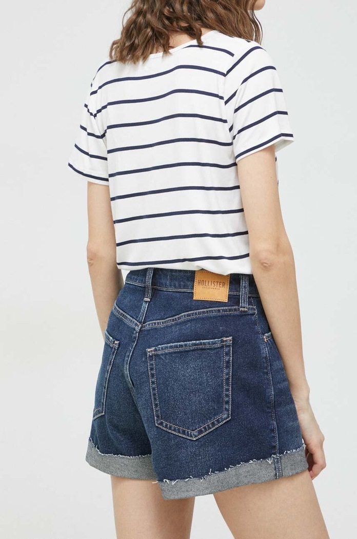 Τζιν σορτς Hollister Co. με ελαστάν σκούρο μπλε KI349.3180.276