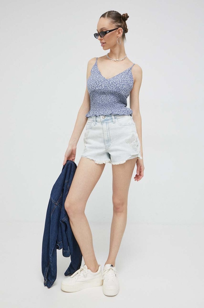 Jeans kratke hlače Hollister Co. KI349.3209.280 modra SS23
