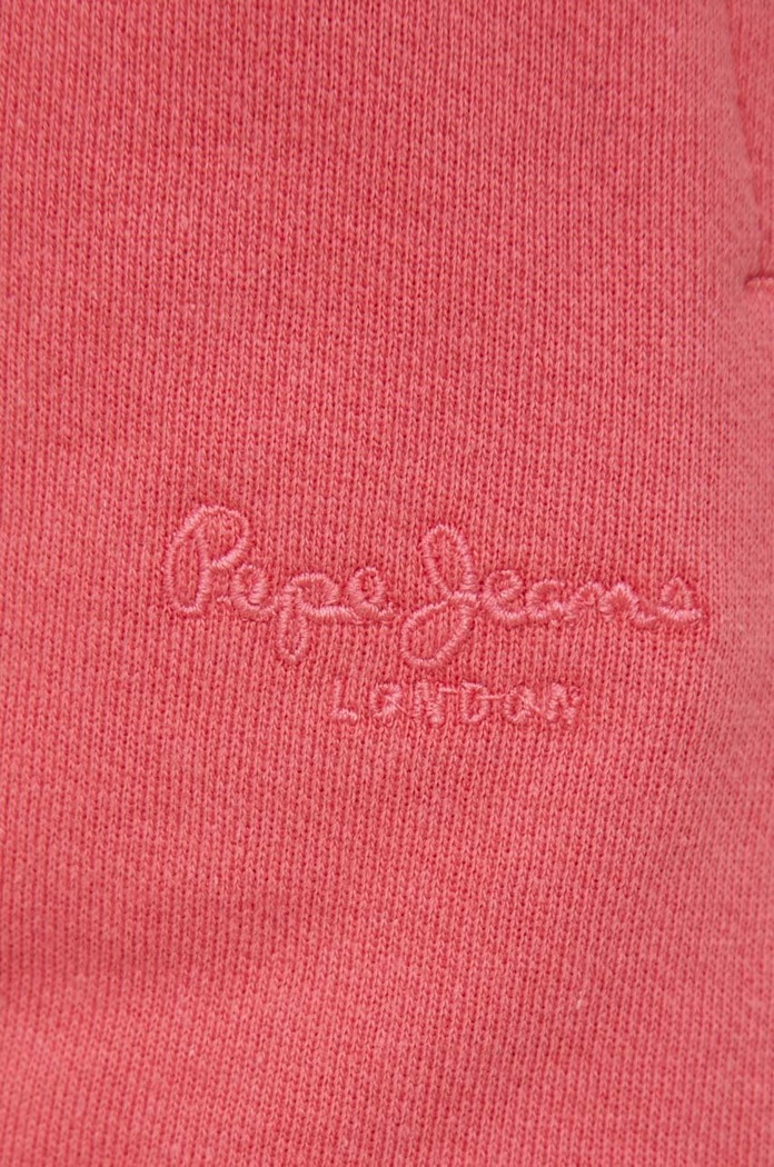 Pepe Jeans pantaloni scurti din bumbac Whitney rosu PL801035.217