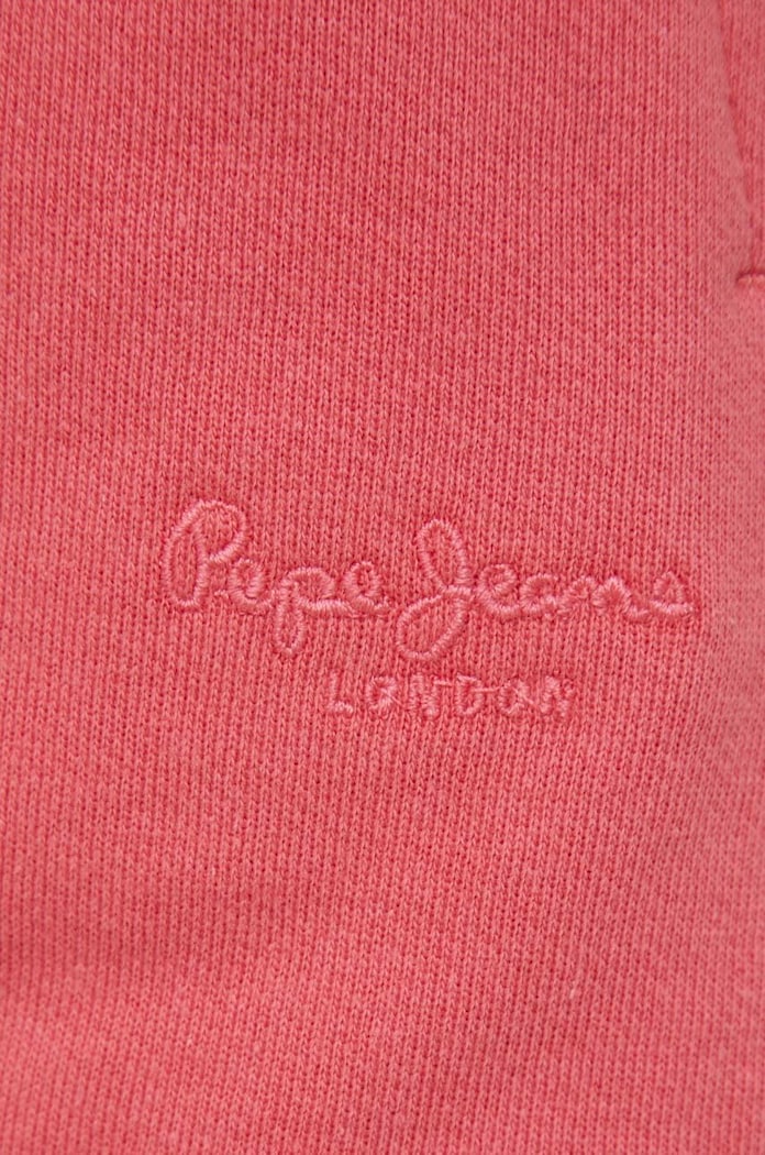 Pepe Jeans pantaloni scurti din bumbac Whitney rosu PL801035.217