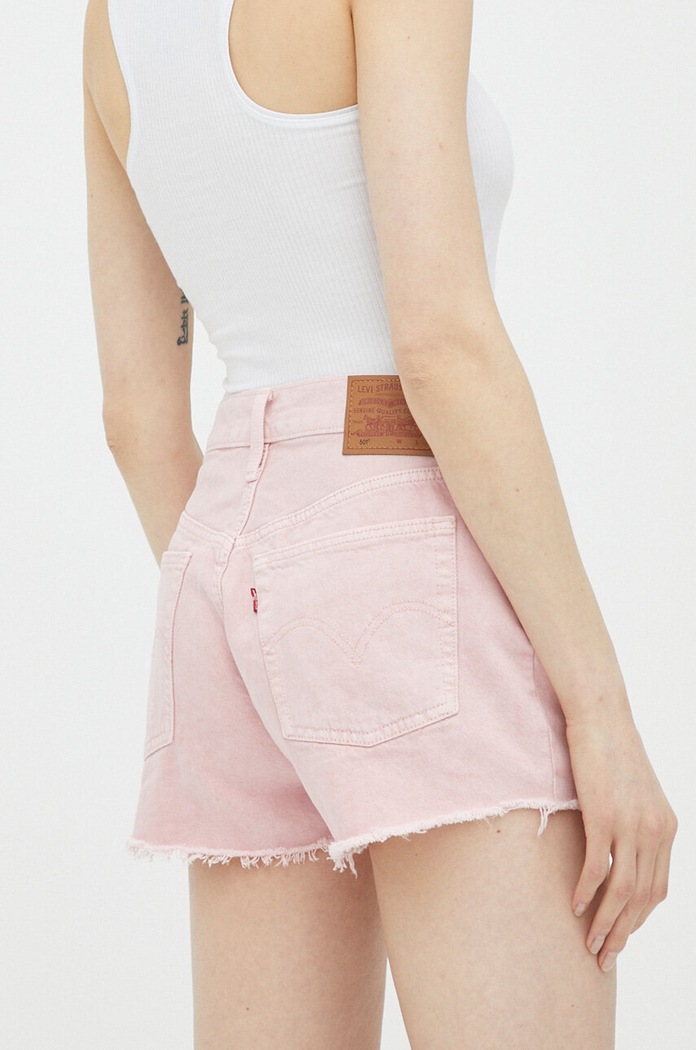 Odzież Levi's szorty jeansowe 56327.0326 różowy