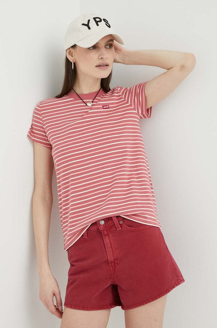 Džínové šortky Levi's A4697.0000 červená