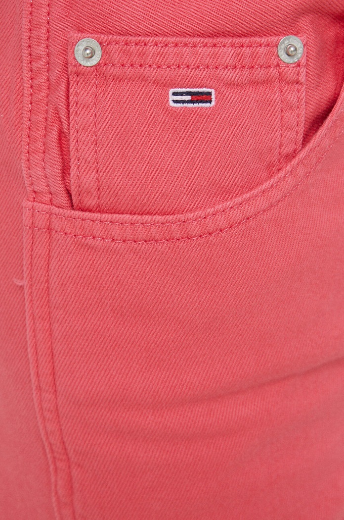 Tommy Jeans szorty jeansowe różowy DW0DW15607.PPYX