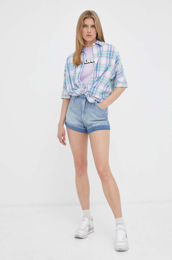 Lee Szorty jeansowe L37QHLB20 niebieski SS23