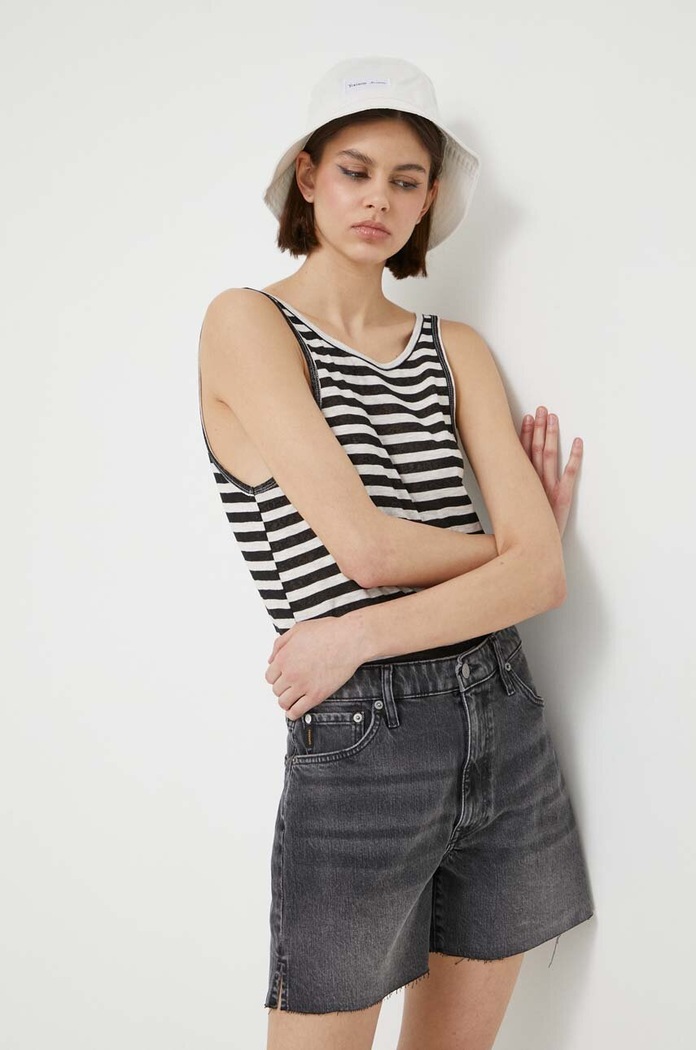 Τζιν σορτς Superdry γκρί W7110398A.4KT