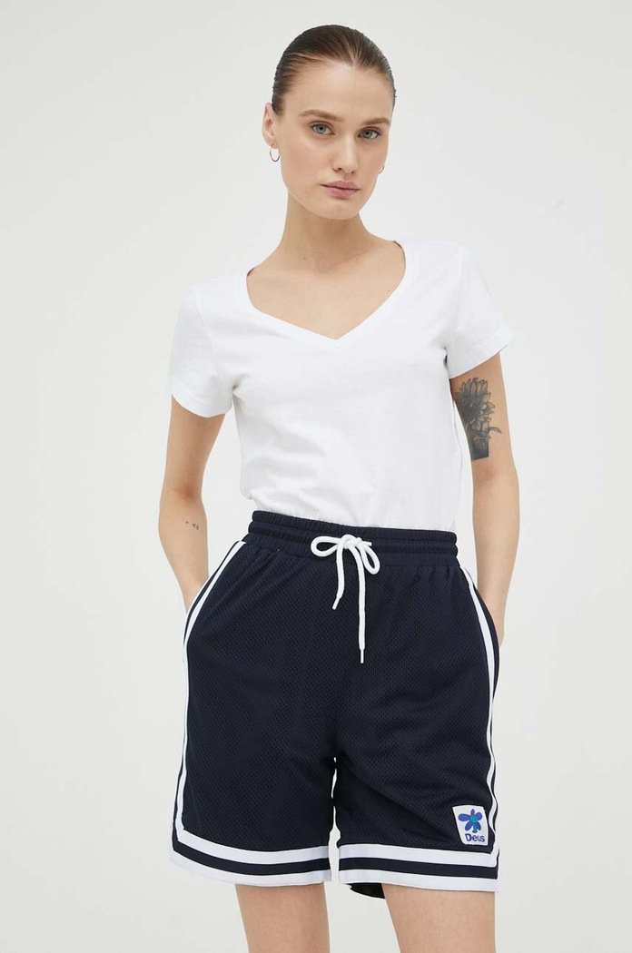 Deus Ex Machina pantaloni scurti tricotaj bleumarin DLP233917