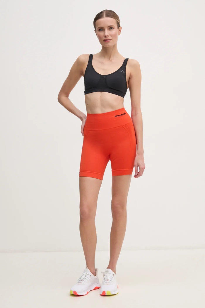 Hummel športové šortky dámske hmlTIF SEAMLESS SHORTS 214151 oranžová SS26