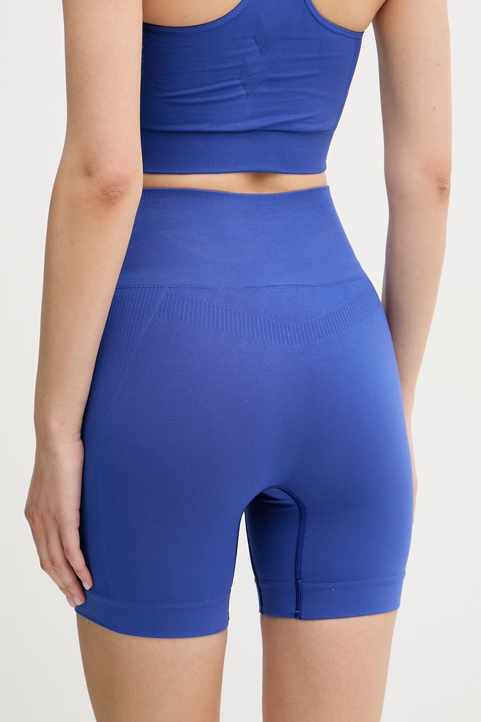 Oblečenie Hummel športové šortky dámske hmlTIF SEAMLESS SHORTS 214151 modrá