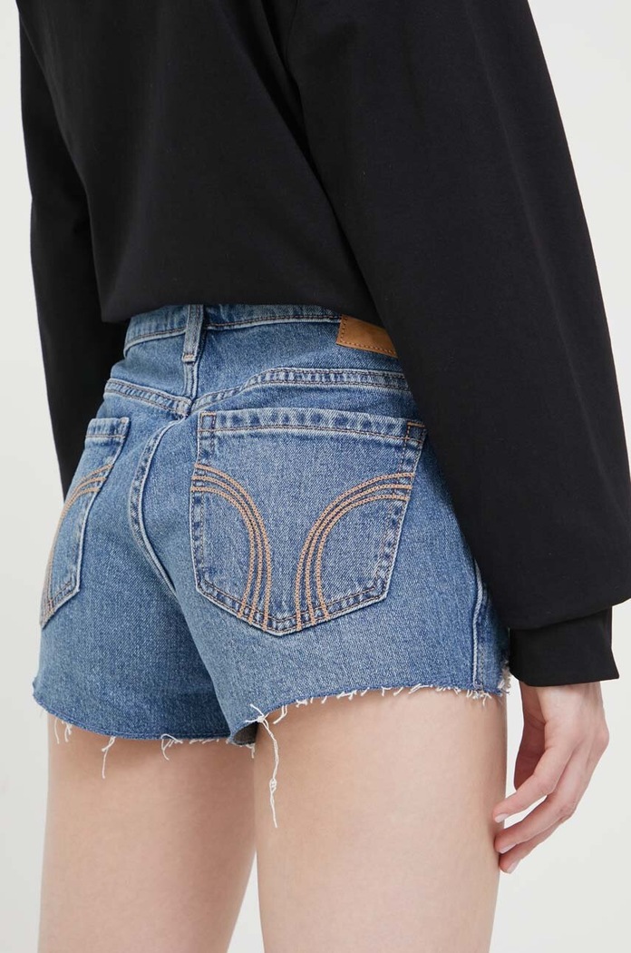 Ρούχα Τζιν σορτς Hollister Co. CURVY JEANS KI349.3224.276. μπλε