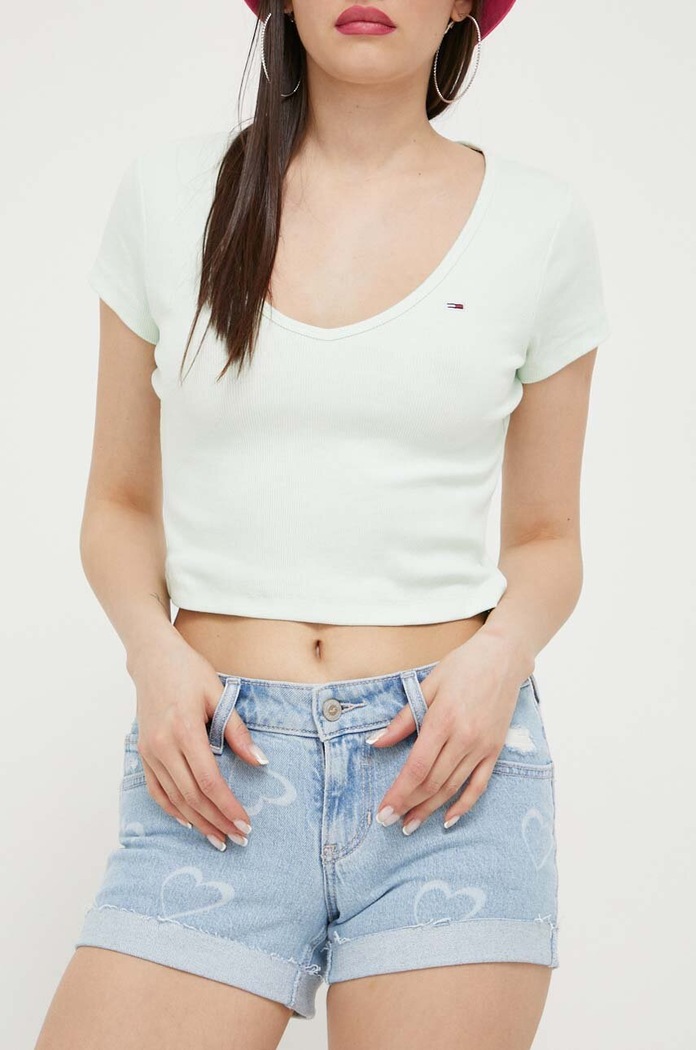 Τζιν σορτς Hollister Co. εμπριμέ μπλε KI349.3225.280
