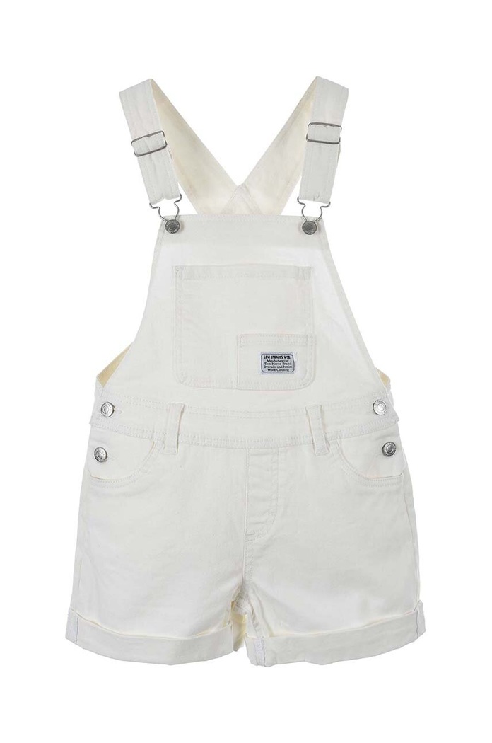 Детски дънков къс панталон Levi's памук бял 4EH030