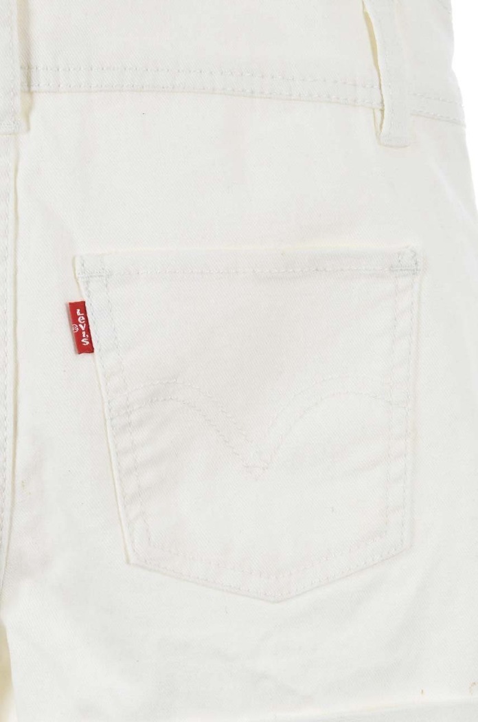 Детски дънков къс панталон Levi's 4EH030 бял