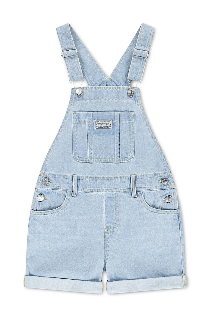 Detské rifľové krátke nohavice Levi's 4EH030 modrá SS26