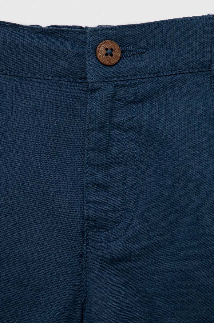 Девочка United Colors of Benetton Детские льняные шорты United Colors of Benetton 4BE7G9012.P.SEASONAL тёмно-синий