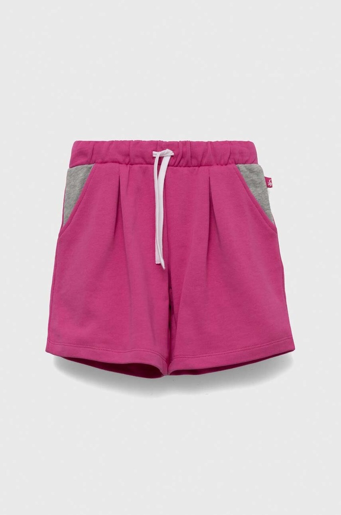 Dětské bavlněné šortky United Colors of Benetton pletenina fialová 3J68C901M.G.SEASONAL